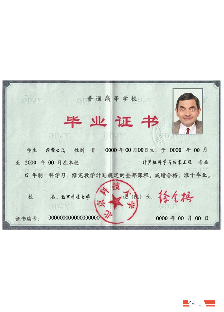Chinese diploma